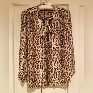 J. Crew Leopard Blouse